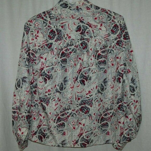 1980s Bleyle Pink Gray Paisley Polyester Button - Picture 6 of 7